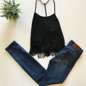 •Madewell Skinny Jeans With Slitted Knee